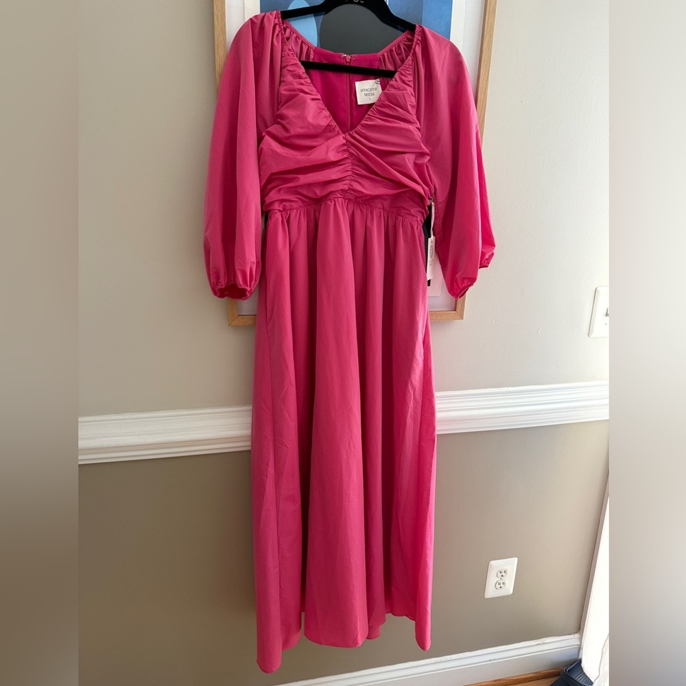 NWT Tuckernuck Hyacinth House pink taffeta Gia party dress  S
